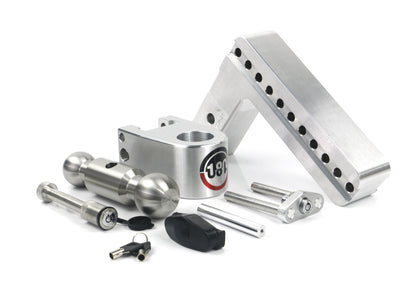 Weigh Safe 180 Hitch - Drop Hitch w/SS Combo Ball -  8" Drop 2" Shank w/Hitch Pin