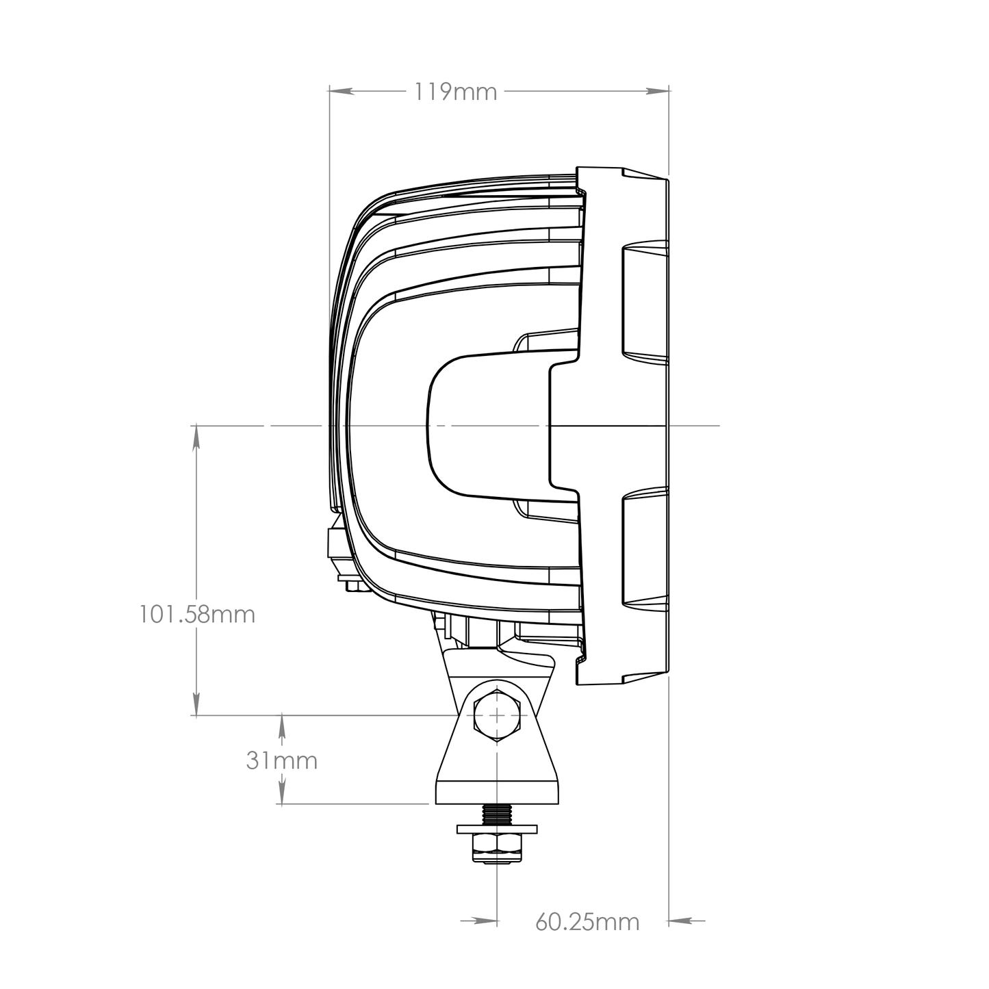 TYRI Off-Road Lighting D18 pair With Wiring Harnesses