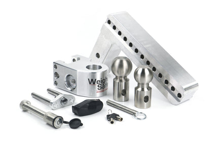 Weigh Safe Adjustable Drop Hitch - 10" Drop for 2.5" Shank w/Hitch Lock Pin