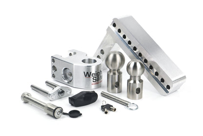 Weigh Safe Adjustable Drop Hitch - 8" Drop for 2" Shank w/Hitch Lock Pin