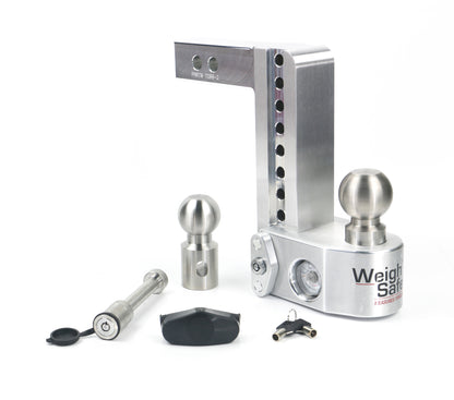 Weigh Safe Adjustable Drop Hitch - 8" Drop for 2" Shank w/Hitch Lock Pin